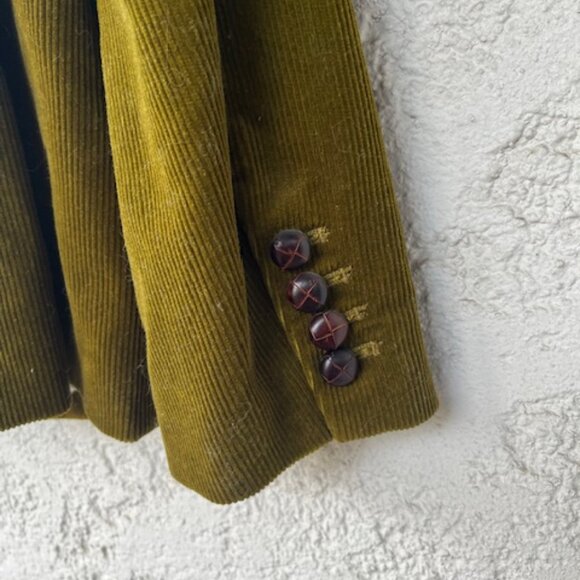 Vintage 1990s J. Crew Olive Corduroy Blazer – new - Picture 6 of 8